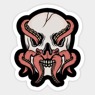 Octopus and skull Sticker